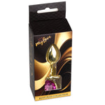 Dop anal din oțel Gold Heart MyLove Toys, roz, 7 cm