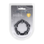 Inel pentru penis Levelz cu mărgele din silicon, negru, M, 3,5 cm