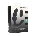 Plug anal vibrant cu perle Levelz, negru, 14 cm, USB
