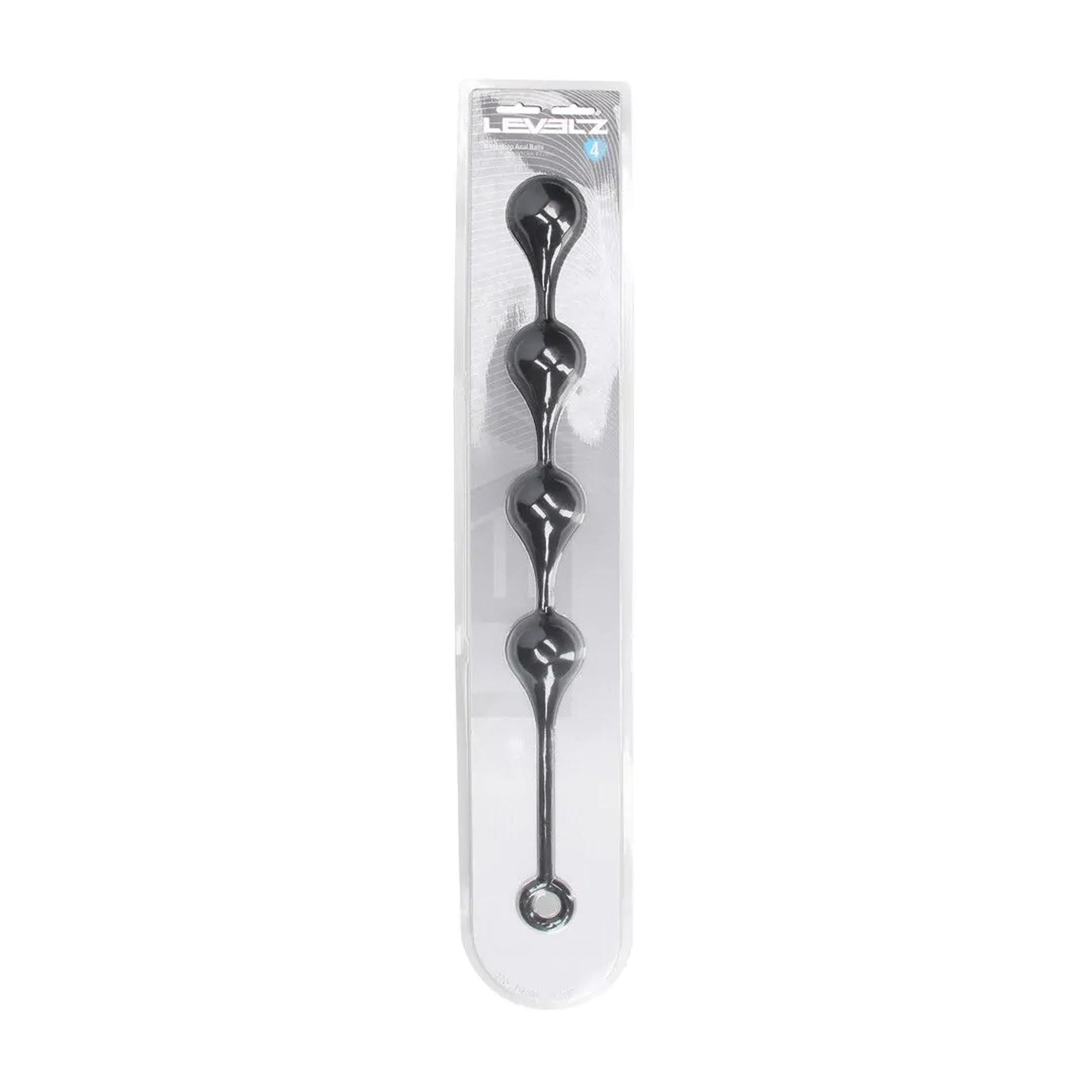 Perle anale din silicon Levelz by Shots XL, negre, 5 cm