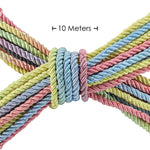 Frânghie de bondage din poliester Smooth Ouch 10m Pastel Multicolor