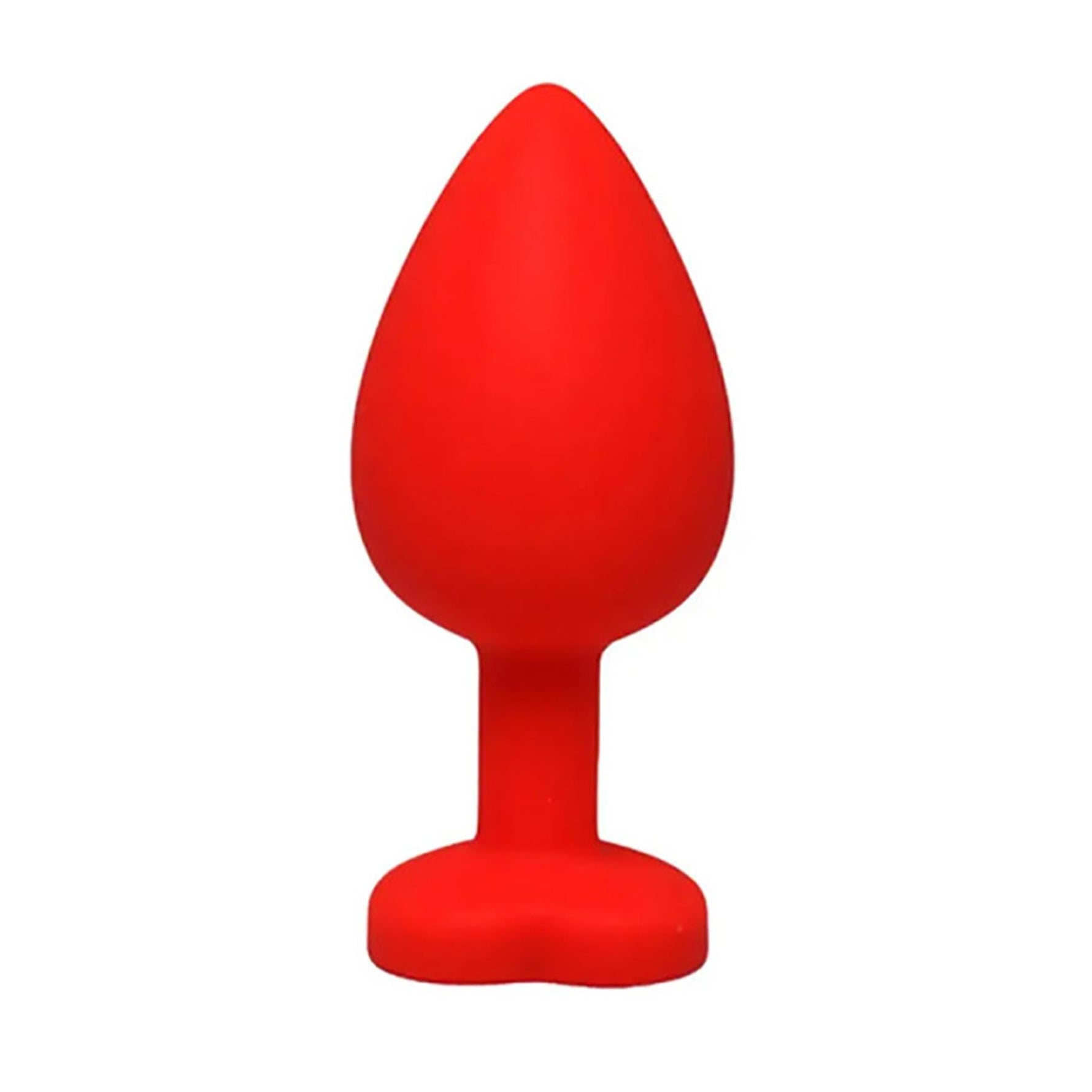 Plug anal cu inimă din silicon roșu, mic, Fantasy, cristal, 7 cm