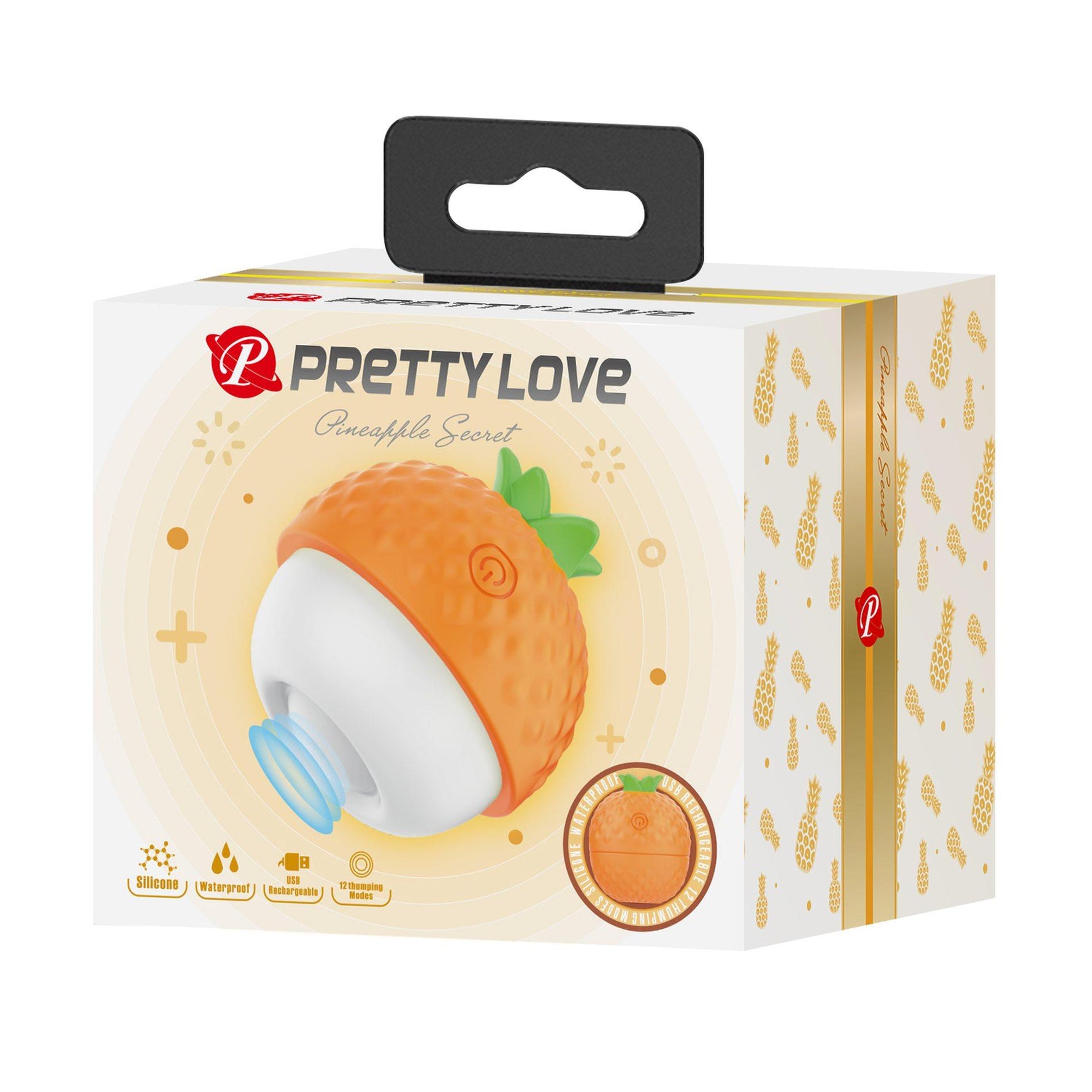 Vibrator Pineapple Secret Pretty Love din silicon, 12 moduri de vibrație