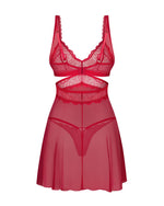 Babydoll Cupide Desir cu tanga roșu L/XL Obsessive