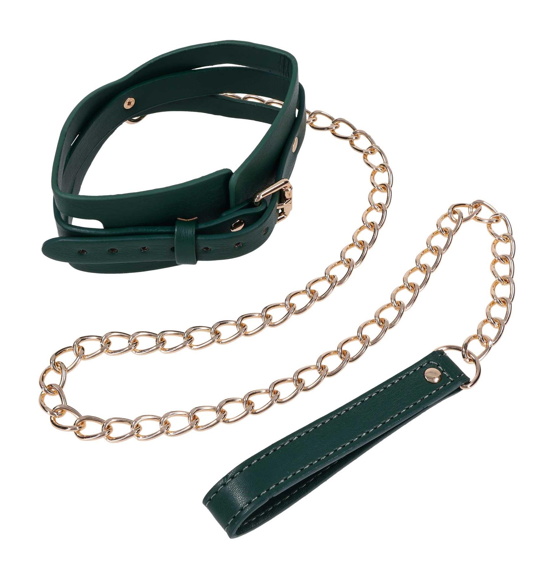 Zgarda Indica Emerald Cutout cu lesă Sportsheets