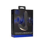 Au! Plug anal vibrant cu electrostimulare și inel, 14,5 cm