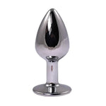 Plug anal mare din argint cu diamant roșu Fantasy 9 cm