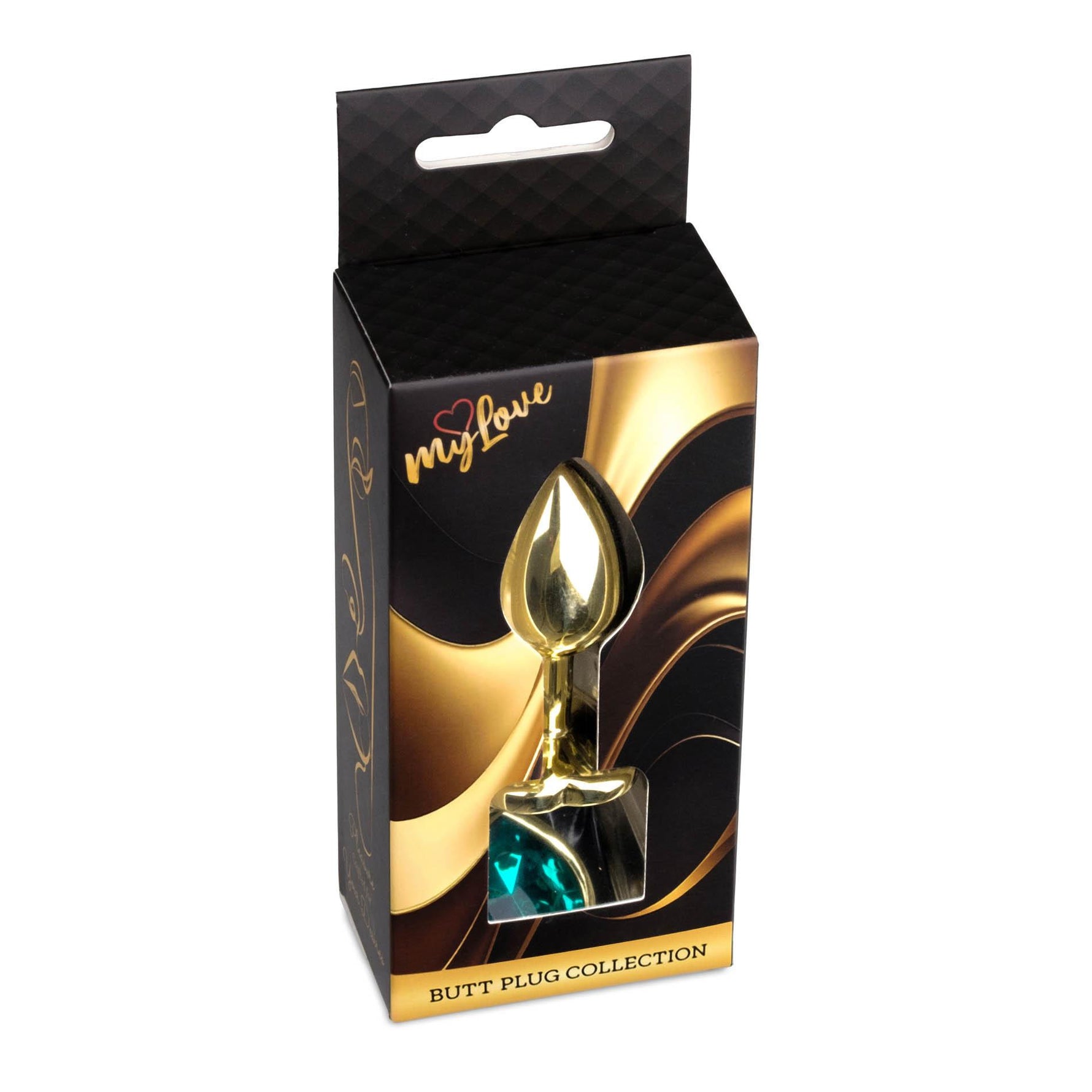 MyLove Toys - Jewellery Auriu Heart PLUG- Verde