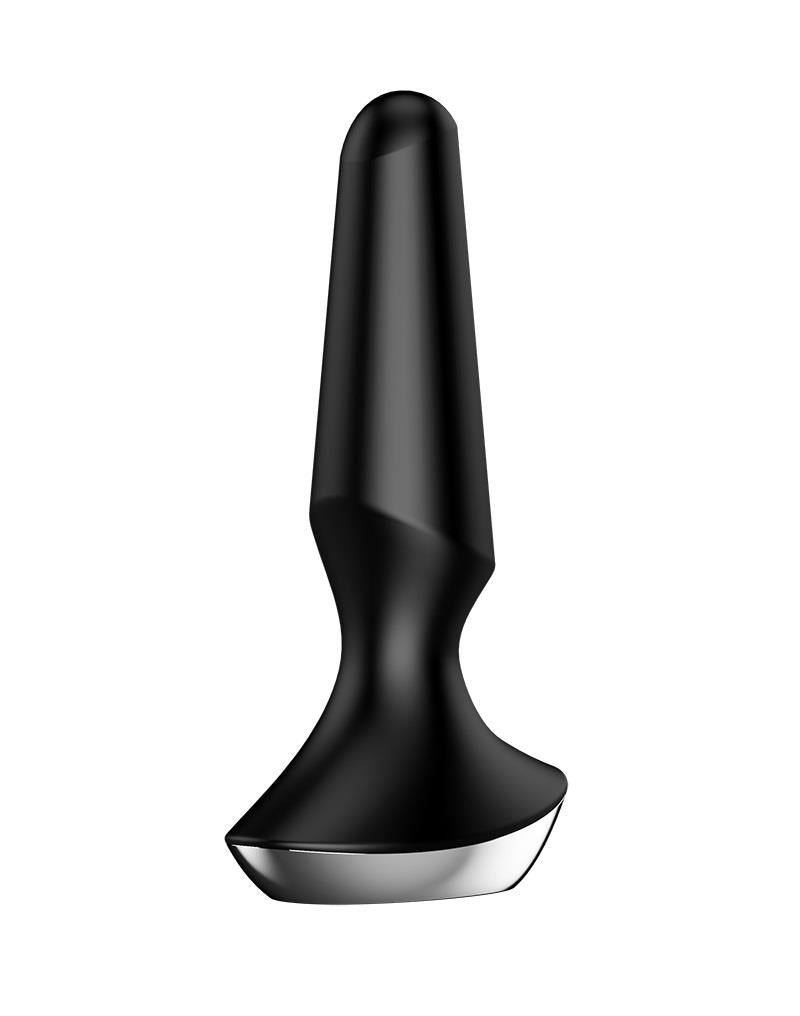 Dop anal vibrant din silicon Satisfyer Plugilicious 2, negru