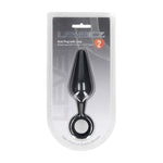 Dop anal din silicon cu buclă Levelz L negru 14 cm