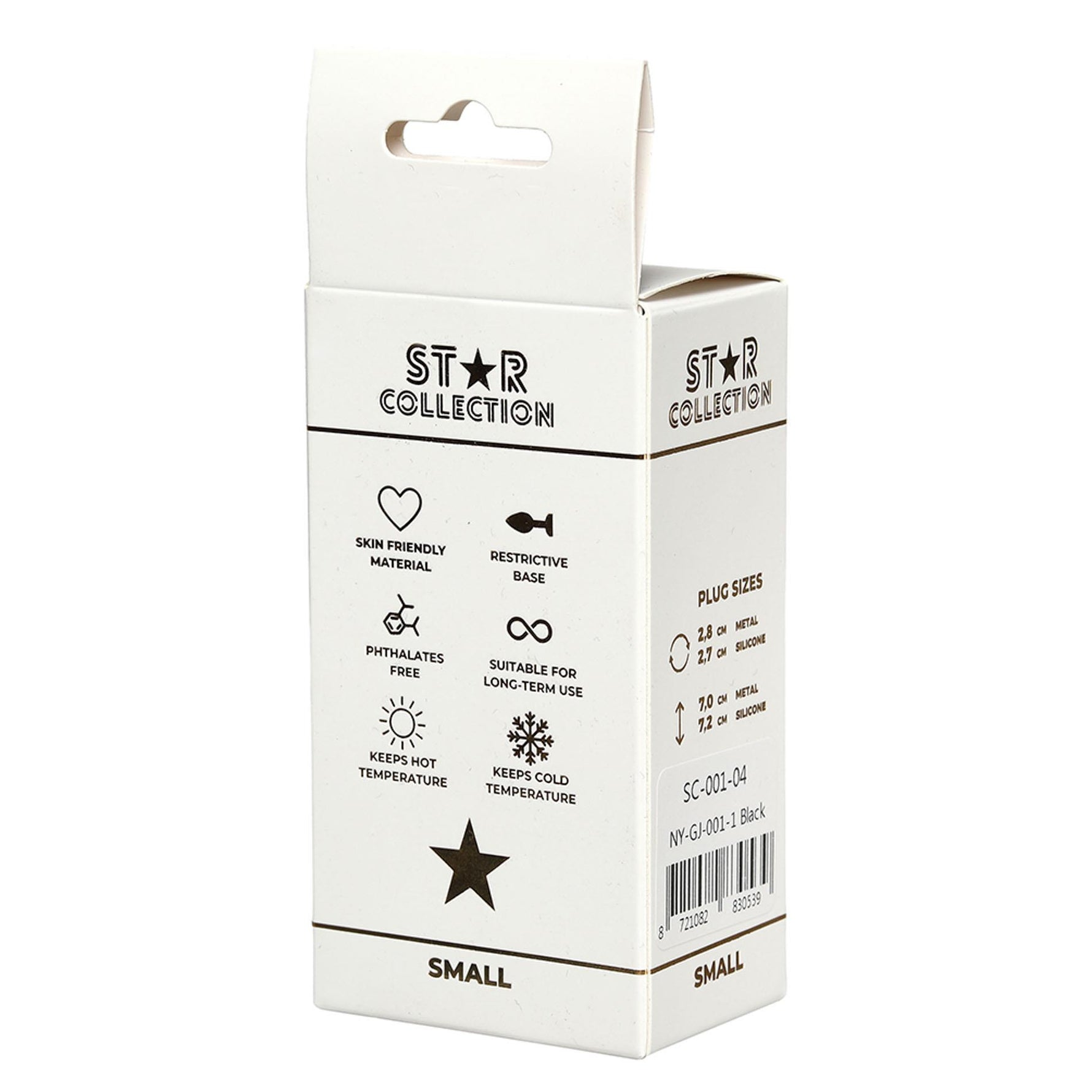 Dop anal din silicon Star Collection S, albastru deschis, 7 cm
