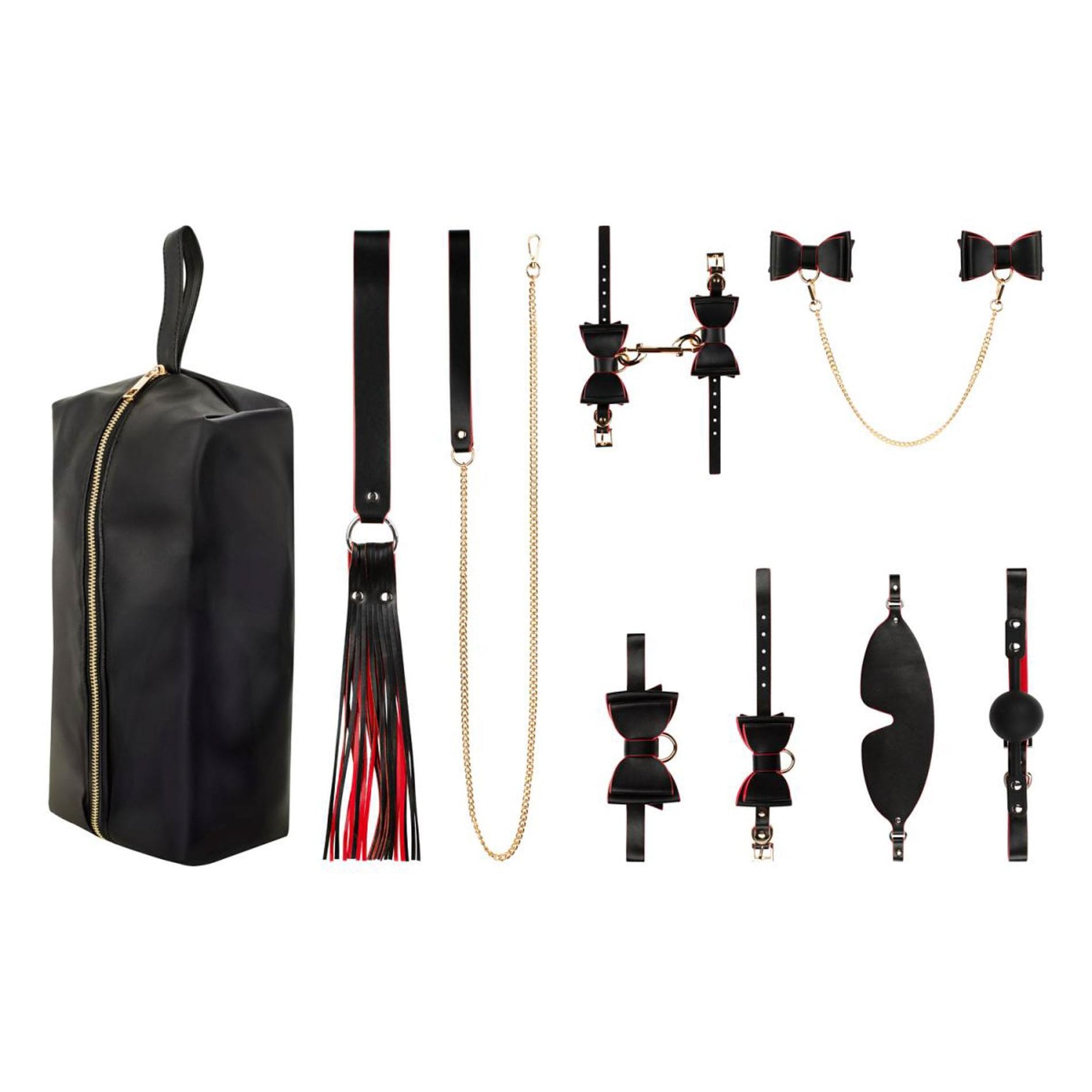 Set de lux BDSM cu 8 piese, Fantezii de dormitor, negru