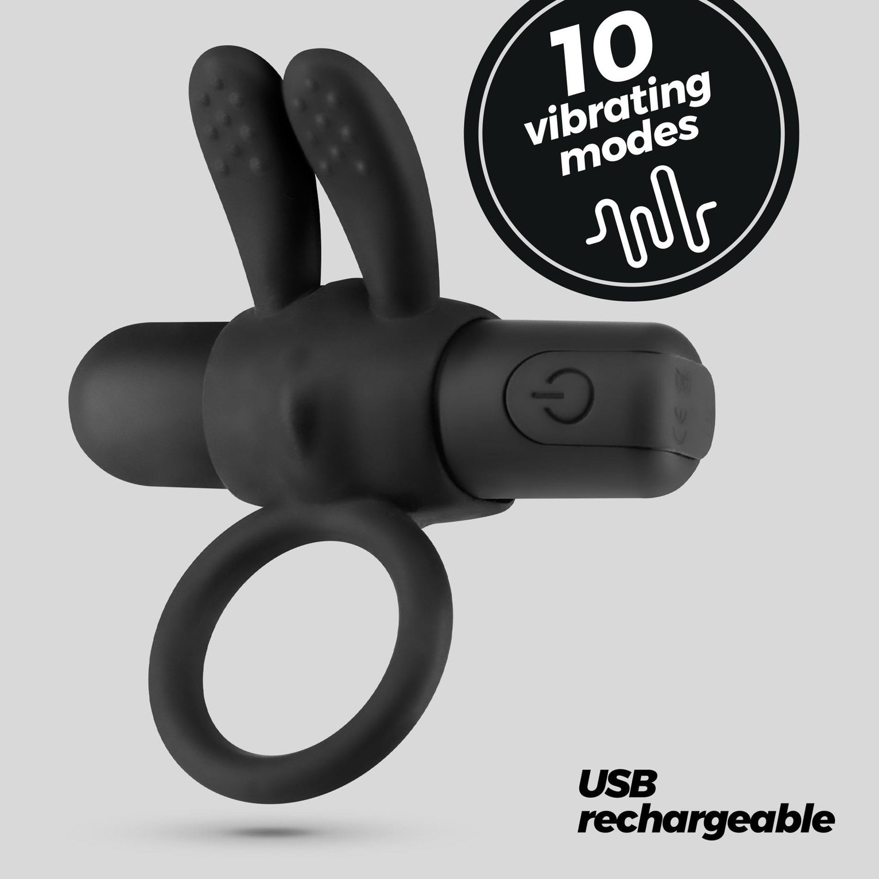 Inel vibrant pentru penis Crushious Wonka din silicon USB 7,8 cm