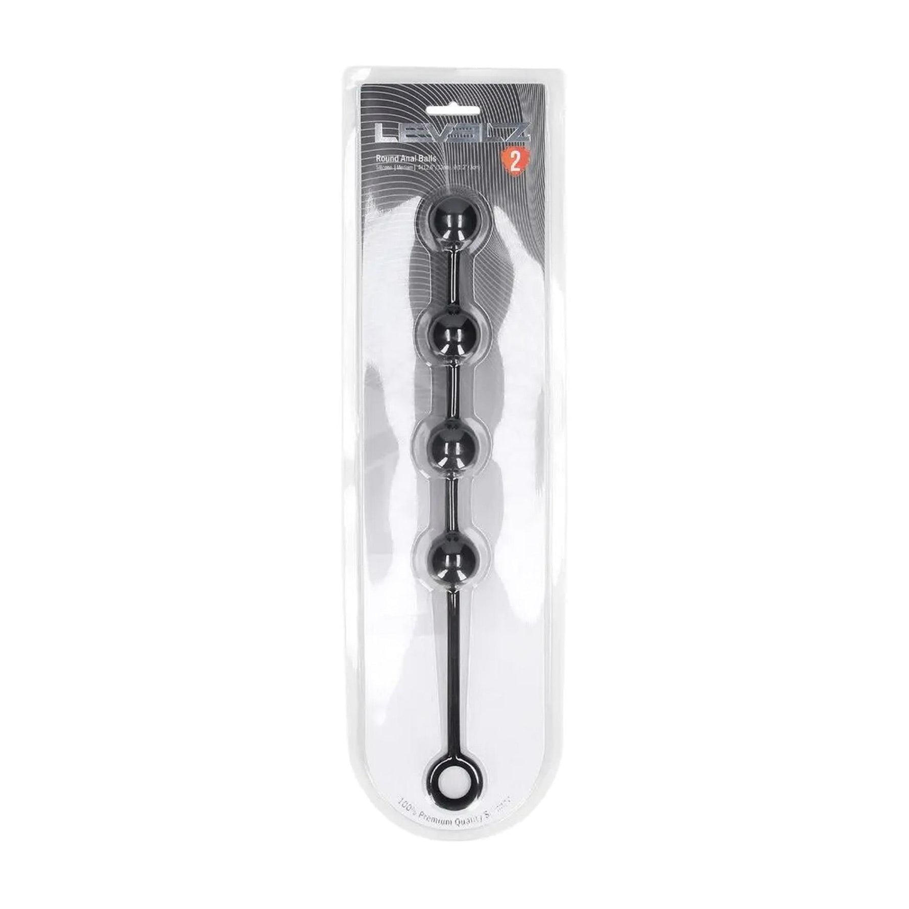 Perle anale din silicon negru Levelz M 30mm