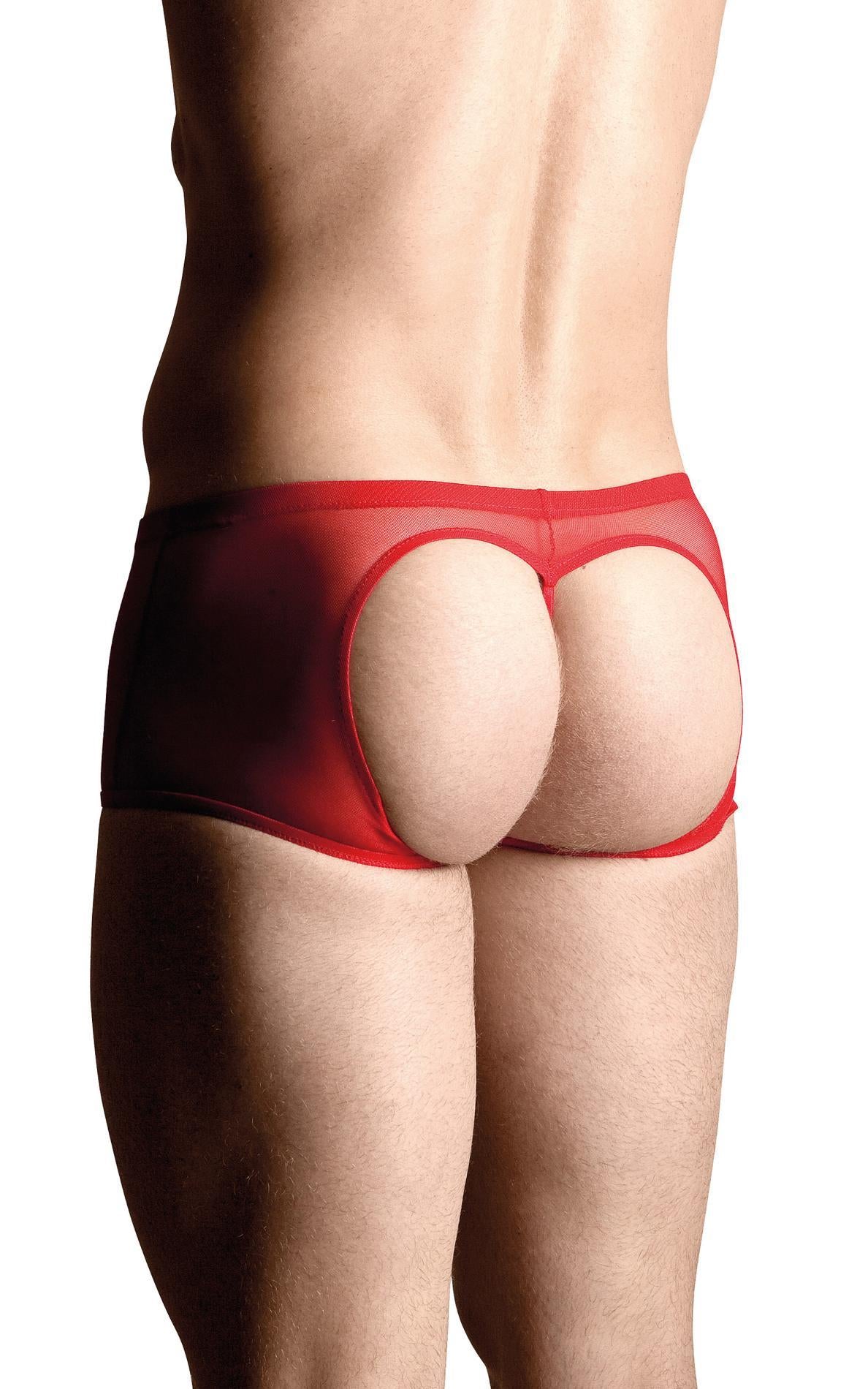 Boxer bărbătesc cu decupaj la fund SoftLine 4493 roșu M/L