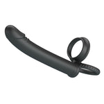 Dildo cu strap-on din silicon Pretty Love Moses 19 cm impermeabil