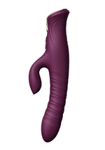 Vibrator încălzit ZALO Mose Iepure cu mișcare glisantă, violet