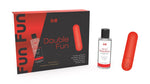 Set vibrator mini cu 10 funcții USB Intt, căpșuni