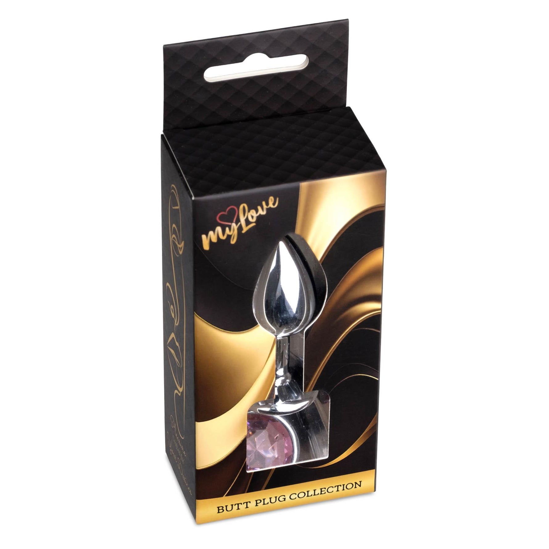 Plug anal argintiu-roz MyLove Toys 7 cm