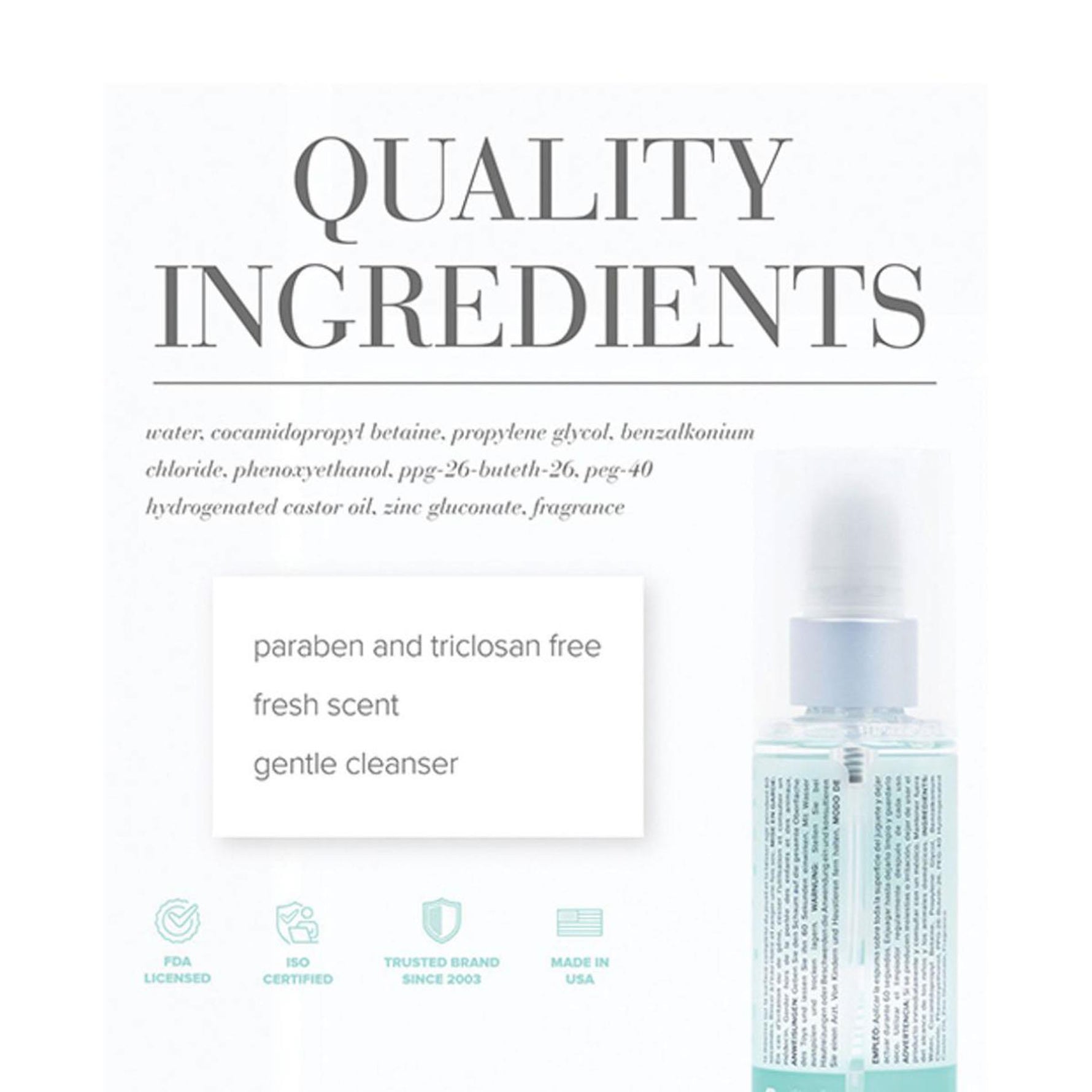 Spray de curățare pentru jucării JO, 60 ml, alb