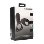 Inel vibrant pentru penis și testicule Levelz cu buclă, silicon, negru, 14 cm