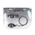 Plug anal gonflabil din silicon cu nervuri Levelz de la Shots, negru, 5 cm