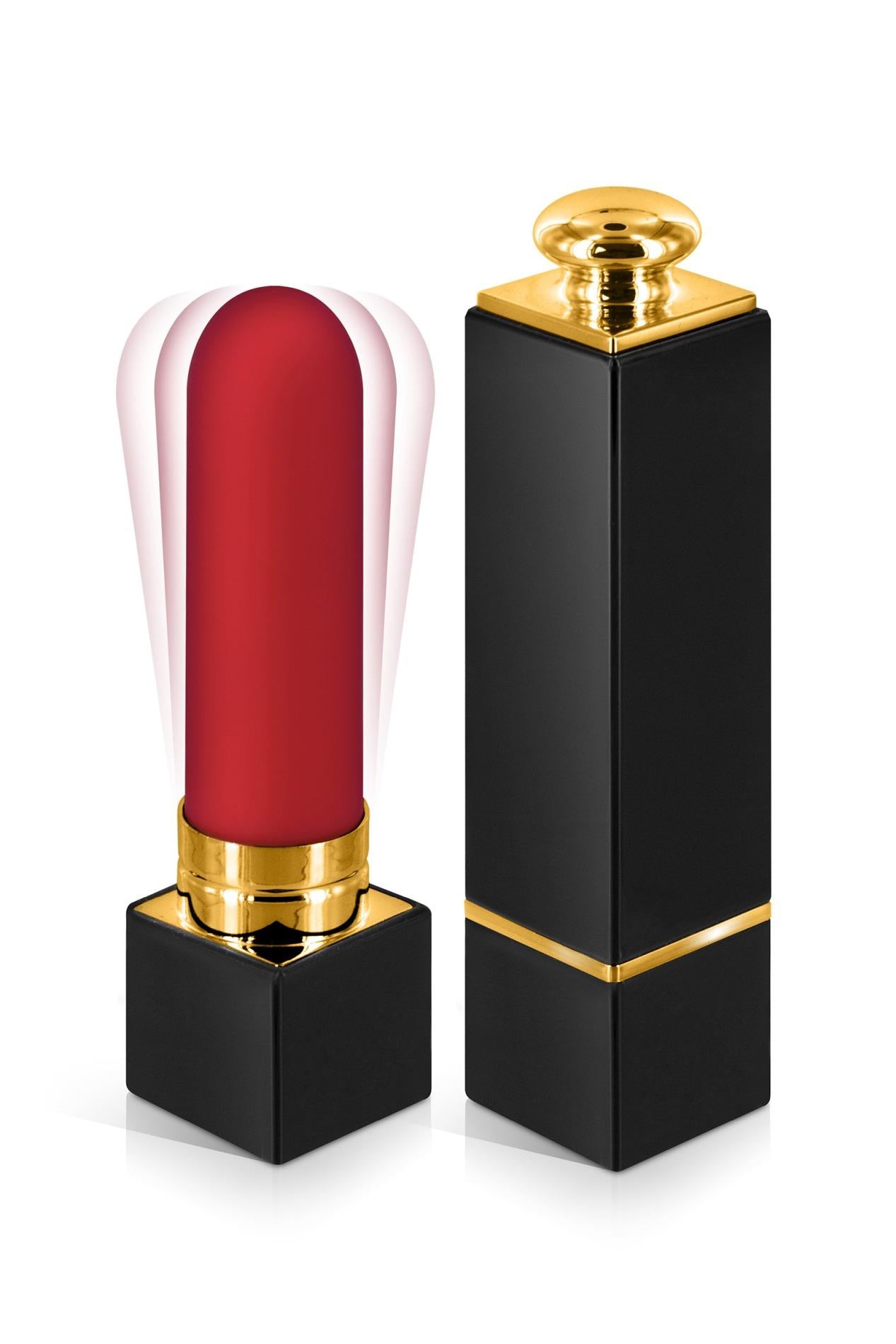 Vibrator mini ruj Black Empire Mylady USB din silicon, negru