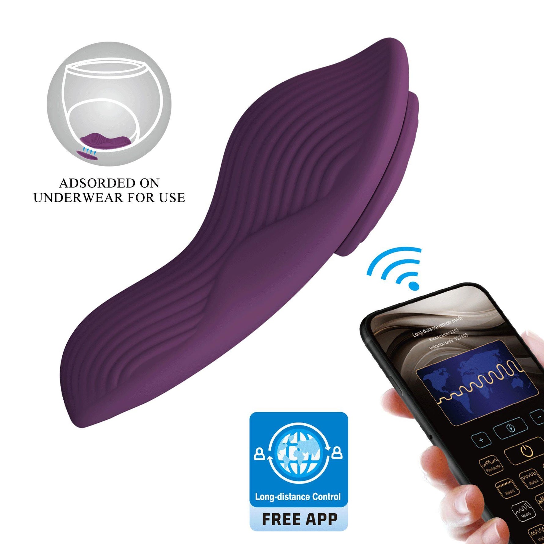 Vibrator din silicon Pretty Love Mane cu aplicație cu 10 funcții