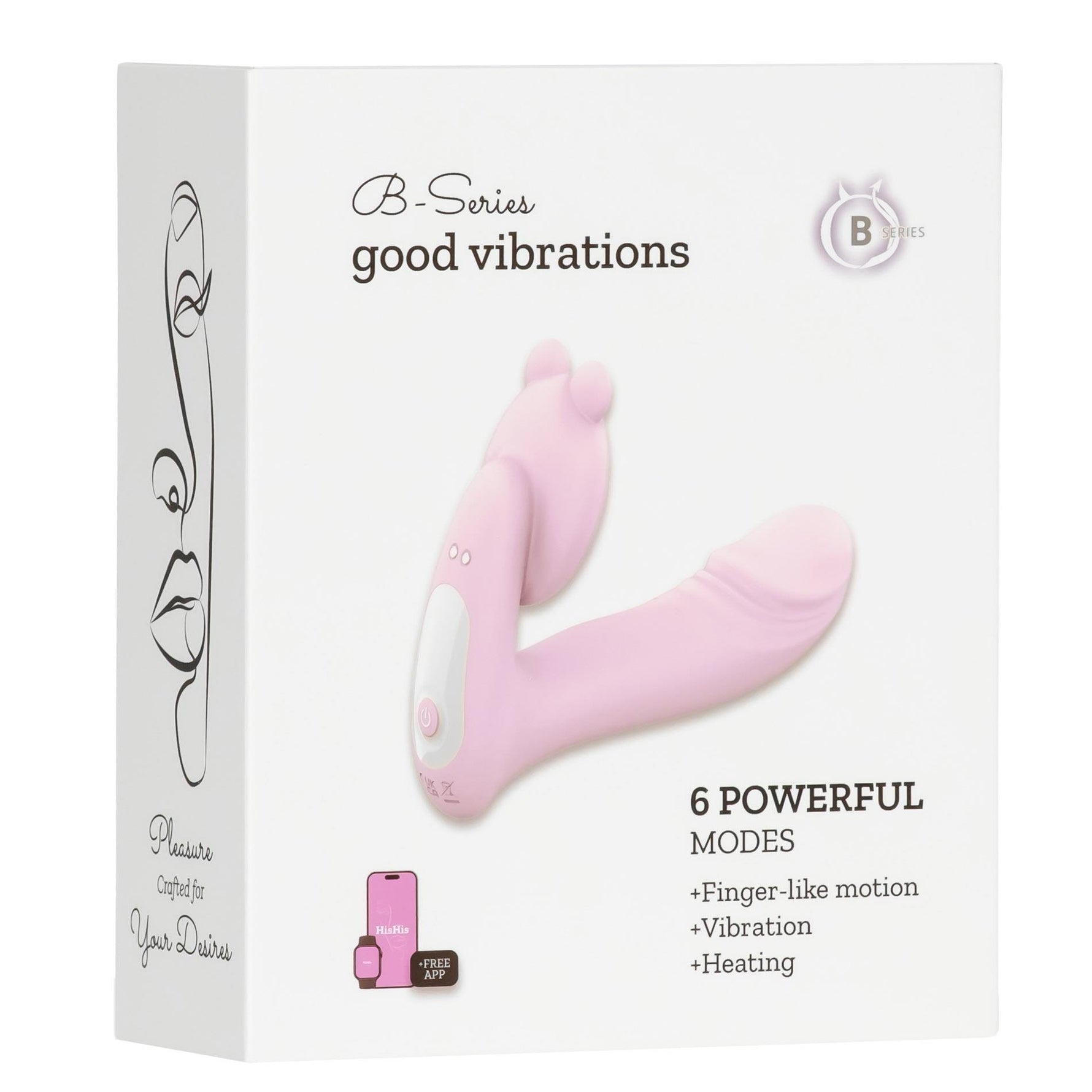 Vibrator Fox din silicon încălzit cu aplicație, 14 cm, cu funcție pentru degete