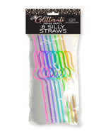 Paie colorate Glitterati pentru penis, 8 buc.