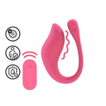 Vibrator Loveline pentru punctul G cu telecomandă, silicon, roz, 24 cm