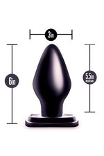 Plug anal Blush Anal Adventures XXL din PVC, negru, 15 cm