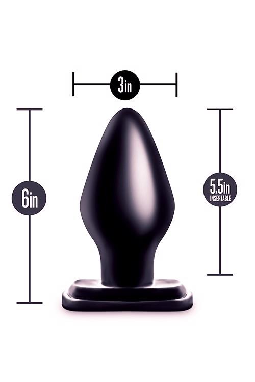 Plug anal Blush Anal Adventures XXL din PVC, negru, 15 cm