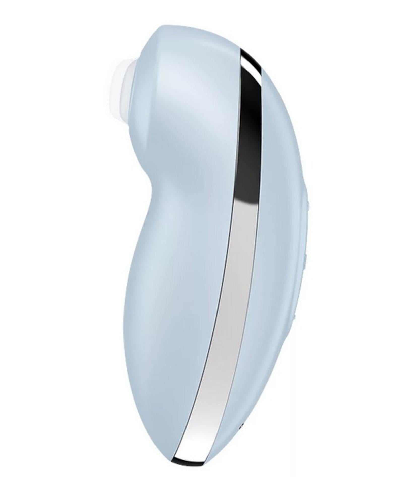 Stimulator clitoridian Satisfyer Tap Climax 2 Blue USB cu atingere rapidă