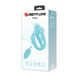Vibrator Pretty Love Remi din silicon cu formă de ou glisant și aplicație