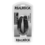 Dildo dublu în formă de U RealRock 12,7 cm negru