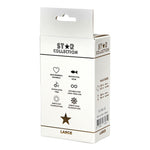 Dop anal din silicon negru Star Collection L cu piatră roz 10 cm