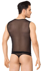 Tricou și pantaloni scurți SoftLine 4606 din plasă, negri, M/L