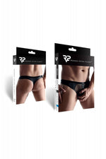 Tanga bărbătească Regnes Fetish Planet din plasă și aspect ud, negru M
