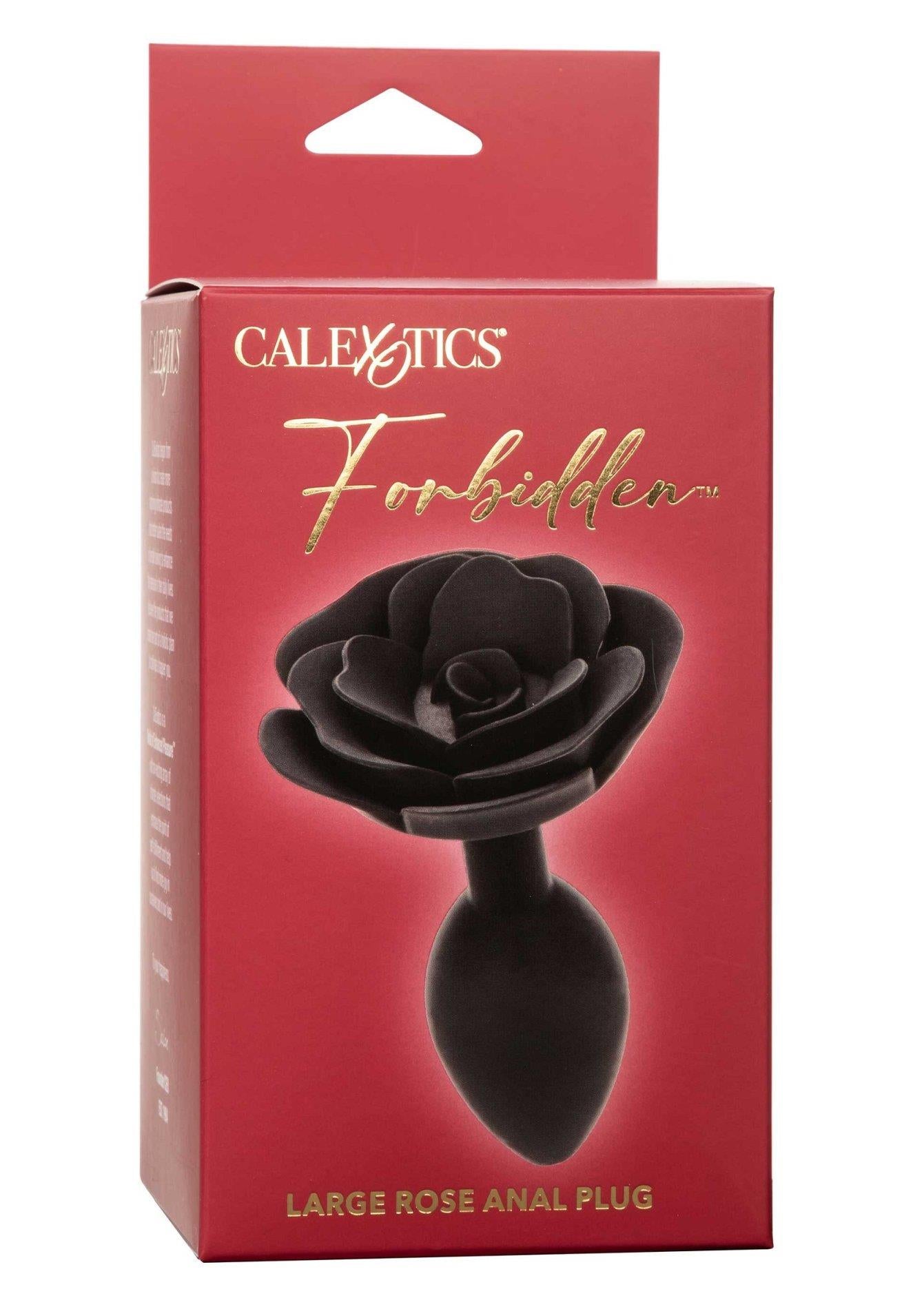 Dop anal din silicon Calexotics Forbidden Rose, mare, negru
