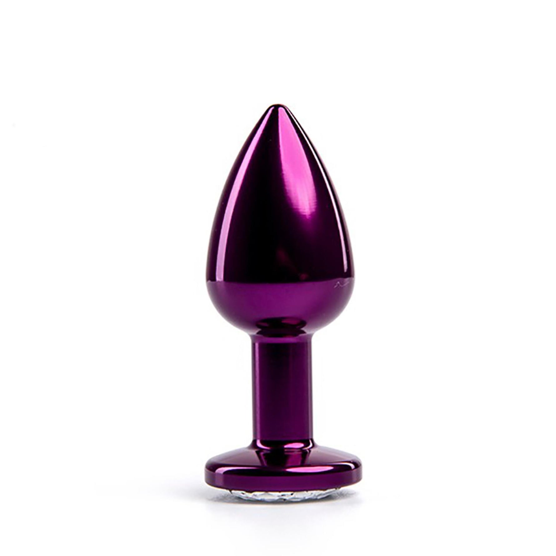 Plug anal Purple Fantasy cu diamant alb 7 cm
