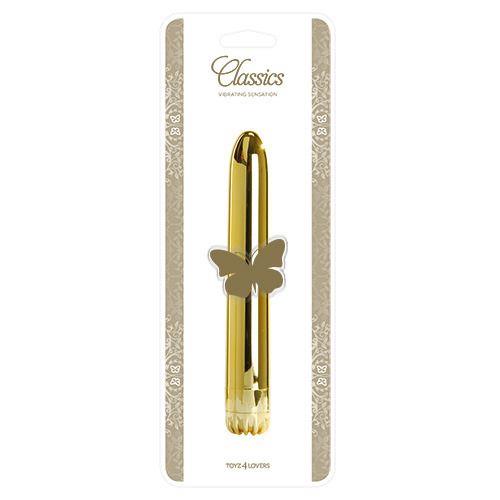 Vibrator Toyz4lovers Classic Vibe auriu 18 cm AA
