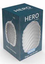 Masturbator mini ToyJoy HERO Wave, alb, TPE