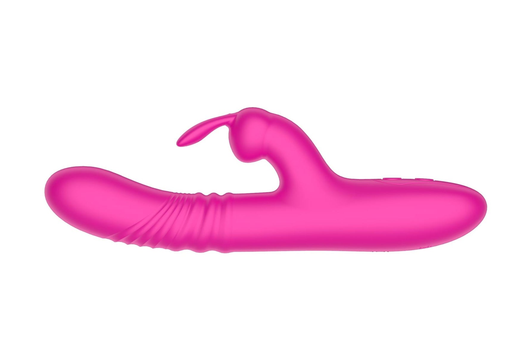 Vibrator USB roz, drăguț, rezistent la apă, din silicon, seria B, cu model iepuraș