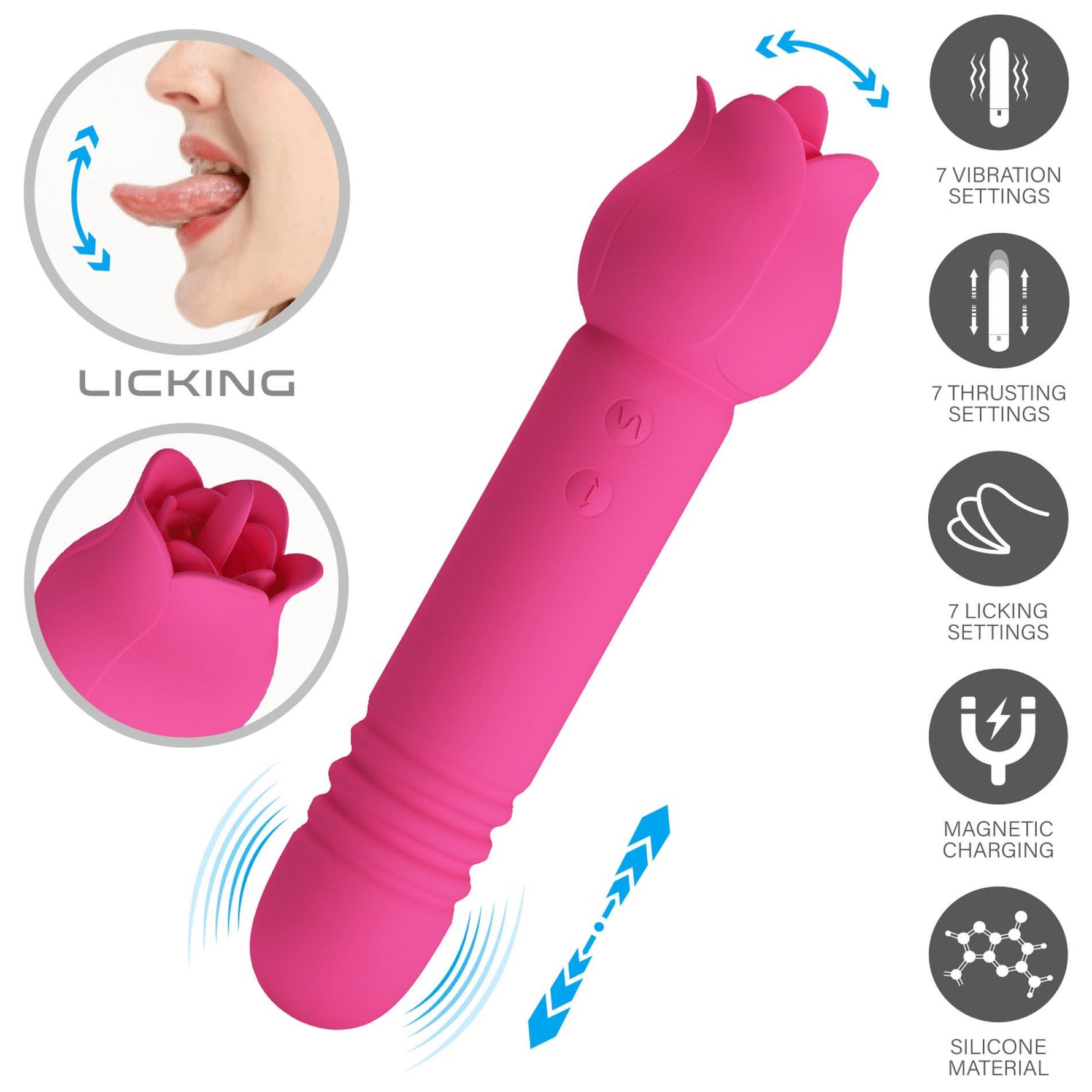 Vibrator cu două fețe Pretty Love Chaley