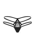 Obsessive Chiloți Arrowel negri din dantelă 2XL 3XL