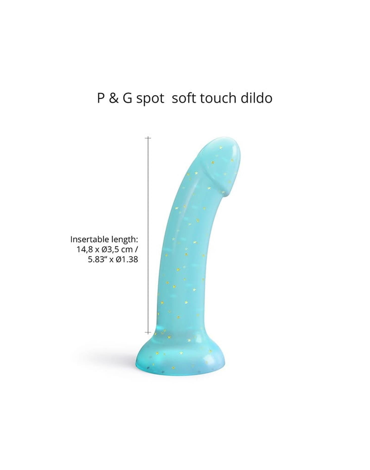 Dildo realist din silicon Nightfall Love to Love albastru 14 cm