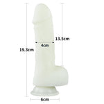 Dildo din silicon Lovetoy Lumino Play, care strălucește în întuneric, 19 cm