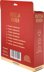 Set de bondage Fetish Fever cu 10 piese, roșu și negru