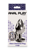 Plug anal ToyJoy Disco Diamond, mare, argintiu